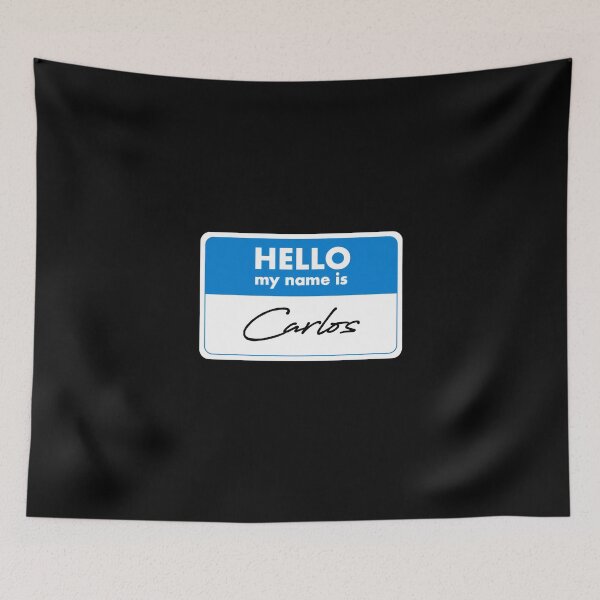 Item preview, Hello My Name Is Carlos Name Tag Gift designed and sold by SuperFreshArt.