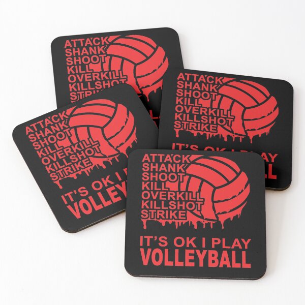 Item preview, Attack - It's OK I Play Volleyball designed and sold by MakeNineDesigns.