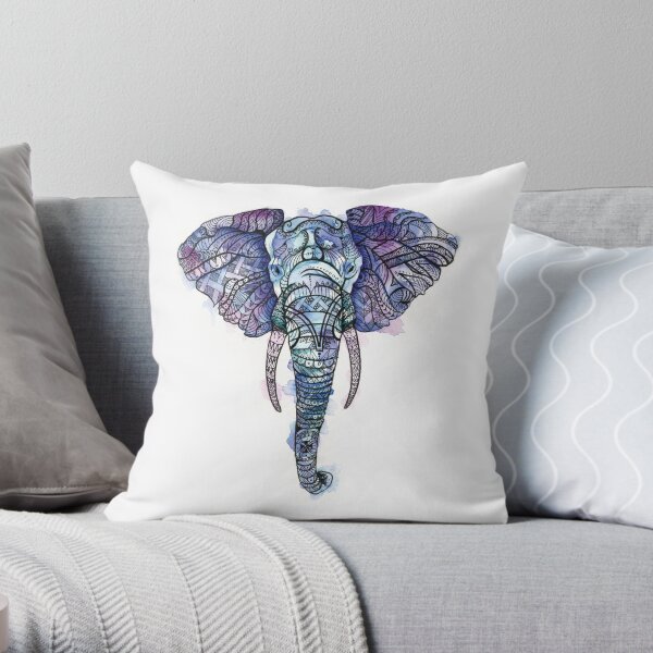 Safari Elephant Throw Pillow
