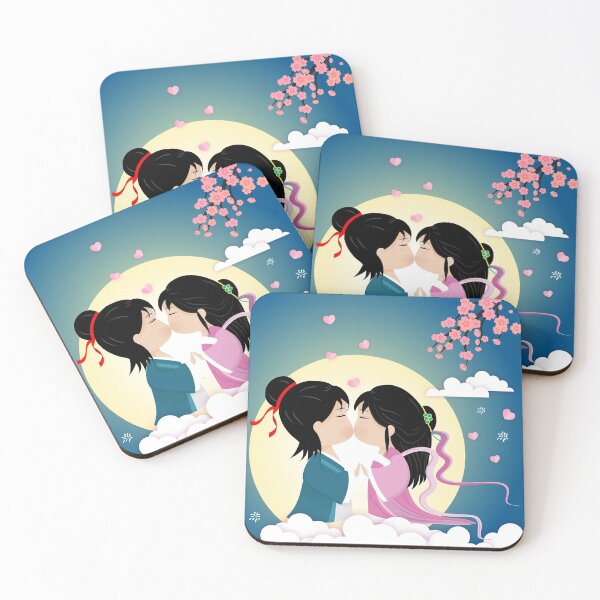 Item preview, Tanabata Cowherd and Weaver Girl designed and sold by HolidayBug.
