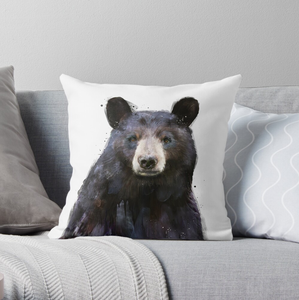 Black Bear Throw Pillow
