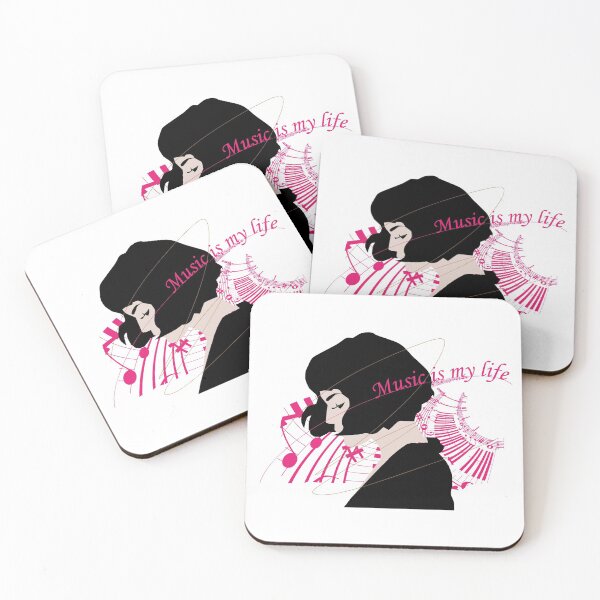 Item preview, Music is my life, Girl enjoying music, anime designed and sold by Ta-Bee.