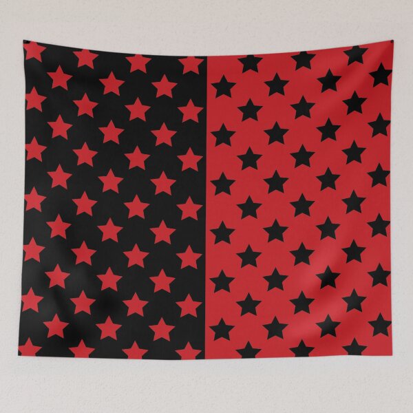 Item preview, Black & Red Crazy Stars designed and sold by OddPop.