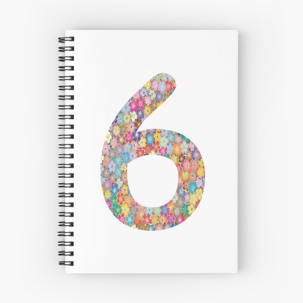 Item preview, Number 6 Colorful Flowers Funny Six Gift designed and sold by Shariss.