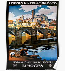 Limoges, French Travel Poster Poster