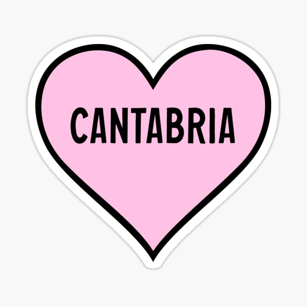 Amo Cantabria Lindo Rosa Forma de Corazón Región Española Cantabria Amante Regalo de San Valentín Pegatina