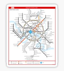 Metro 2033 Moscow Map Sticker