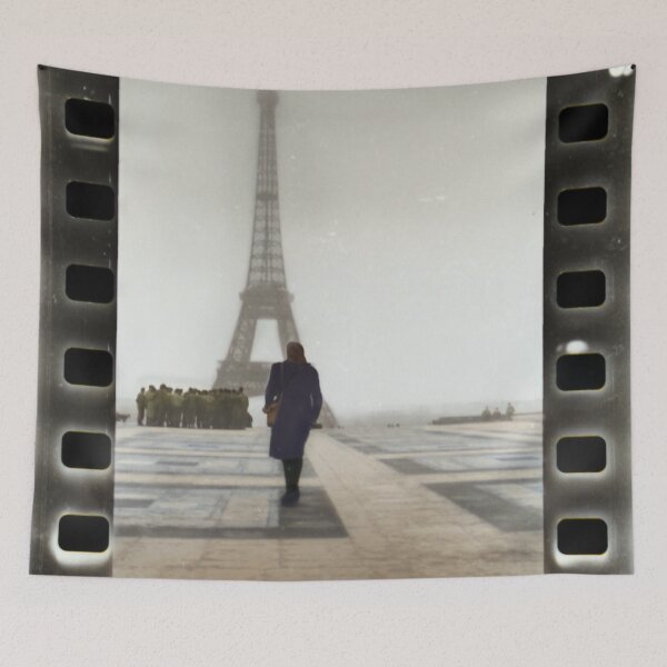 Item preview, Eiffel Tower, Paris, France - Circa 1940's - Film Negative Colorization designed and sold by ErikBPhoto.