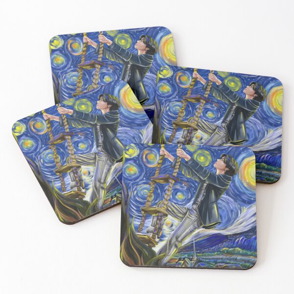 Item preview, Taehyung caminando por la noche estrellada designed and sold by MarmarArts.