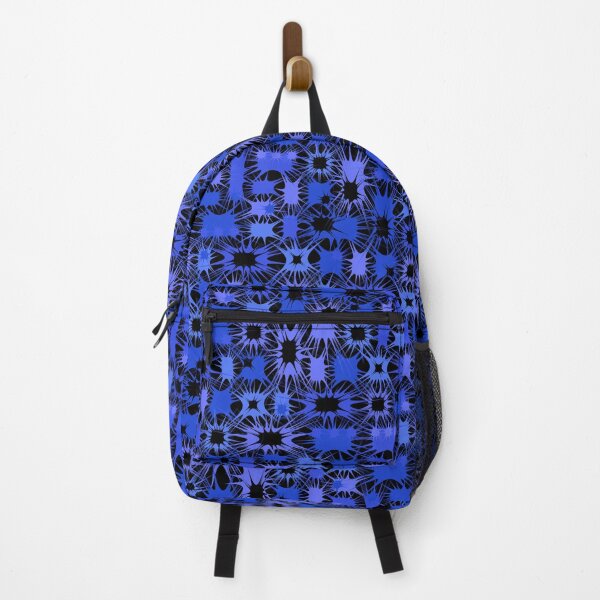 Item preview, Geometric, Pattern, Shapes, Lines, Modern,  Abstract, Art, Shocking - Blue on Black designed and sold by LucidLounger.