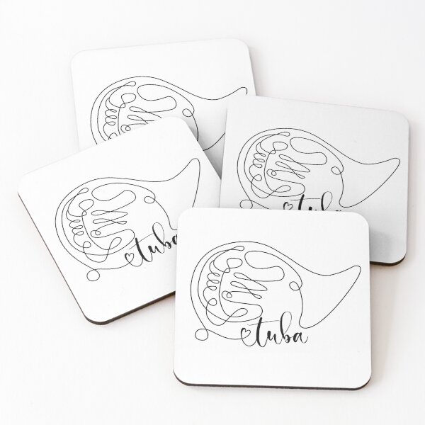 Item preview, i love my tuba, brass line drawing designed and sold by TrueType.