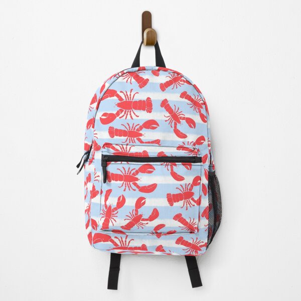 Item preview, Lobsters on light blue stripes  designed and sold by cityette.