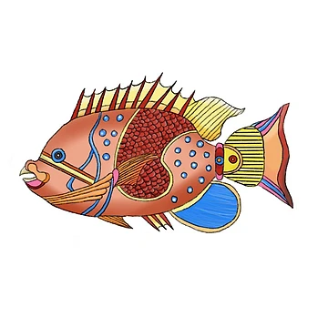 Artwork thumbnail, Patterned Fish by PieceOfQuirk