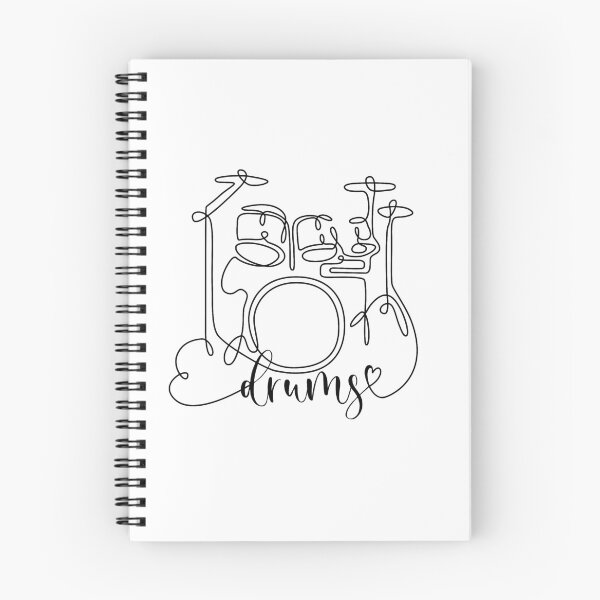 Artikelvorschau, ich liebe mein Schlagzeug, Musikinstrument line drawing entworfen und verkauft von TrueType.