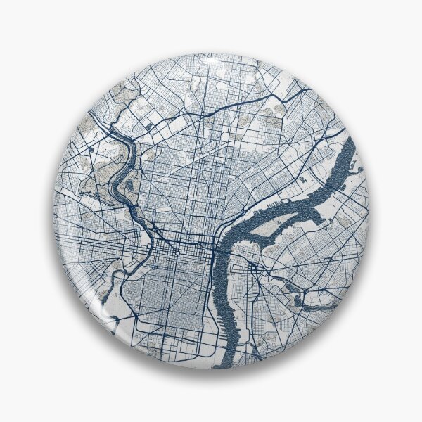 Item preview, Philadelphia City Map of Pennsylvania, USA - Coastal designed and sold by deMAP.