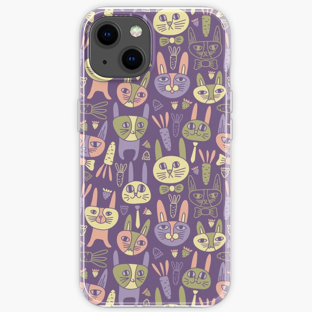 Funny Bunnies Violet iPhone Case