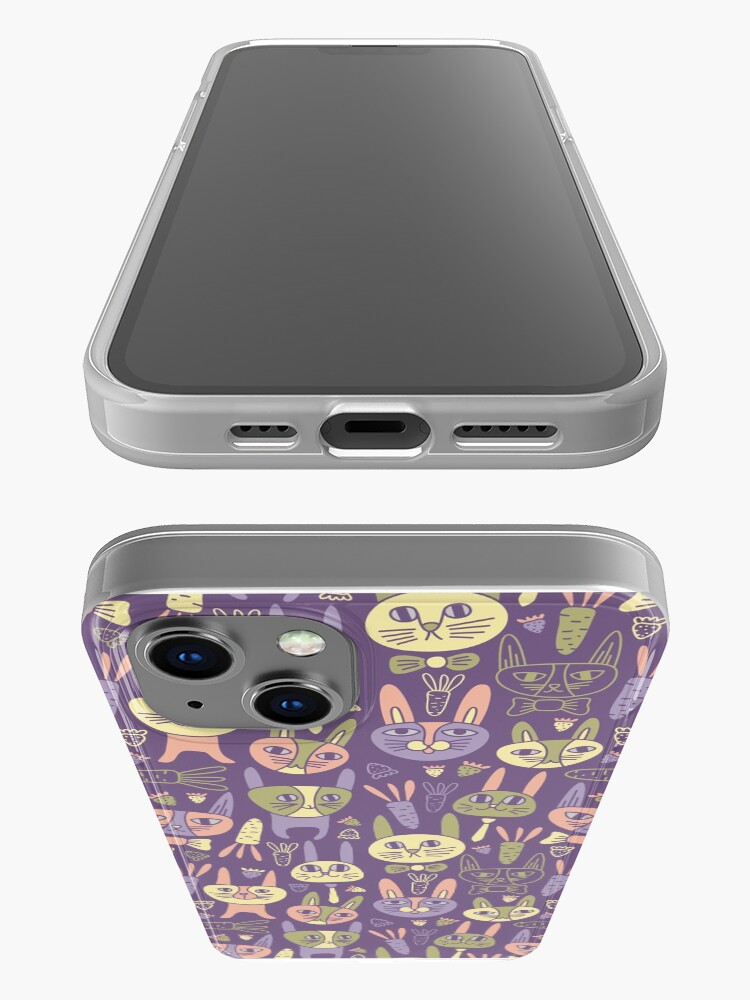Alternate view of Funny Bunnies Violet iPhone Case