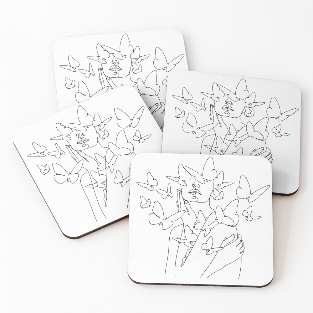 Item preview, Coasters (Set of 4) designed and sold by OneLinePrint.