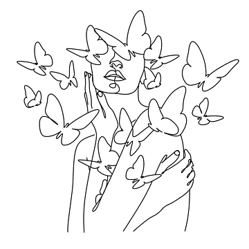 Artwork thumbnail, Butterfly  by OneLinePrint