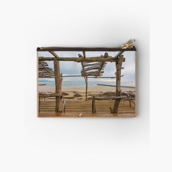 Item preview, Estructura de playa de madera en desuso en invierno designed and sold by jojobob.