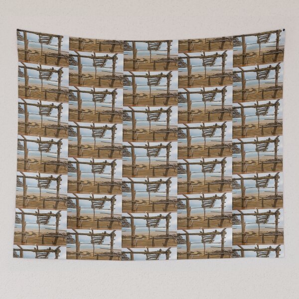 Item preview, Estructura de playa de madera en desuso en invierno designed and sold by jojobob.