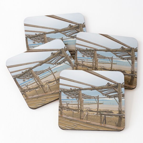 Item preview, Estructura de playa de madera en desuso en invierno designed and sold by jojobob.