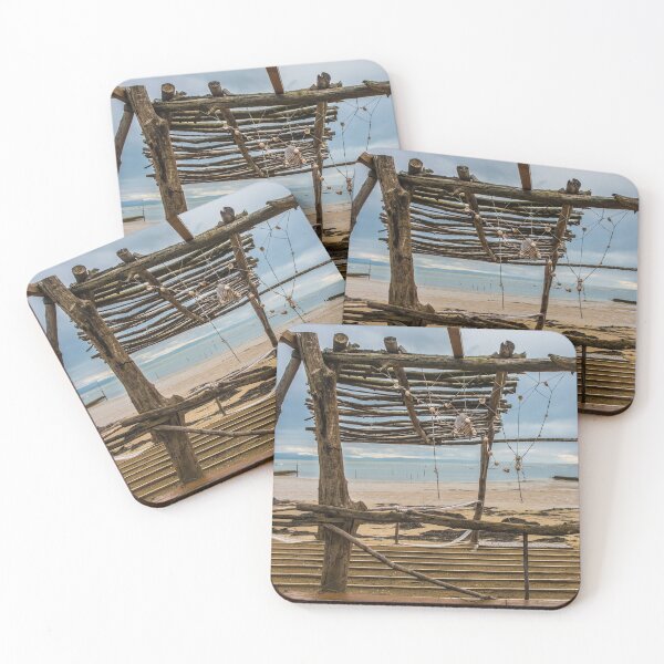 Item preview, Estructura de playa de madera en desuso en invierno designed and sold by jojobob.