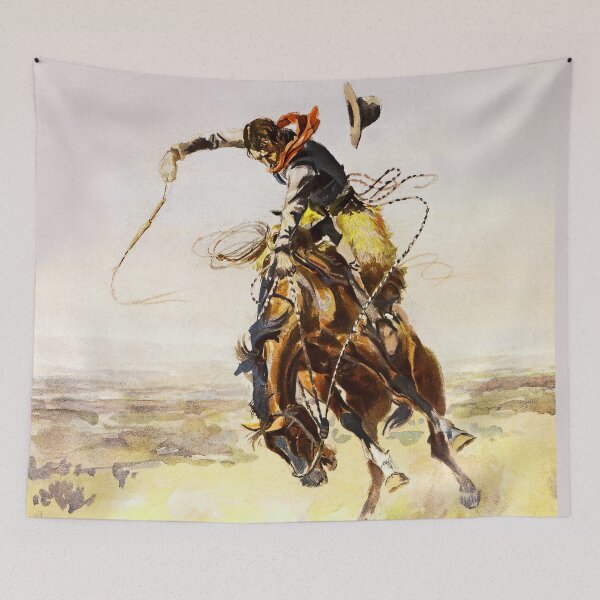 Item preview, “A Bad Hoss” by Charles M Russell designed and sold by PatricianneK.