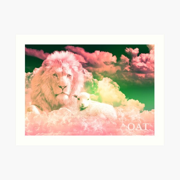 The Pink Lion and the Lamb Art Print