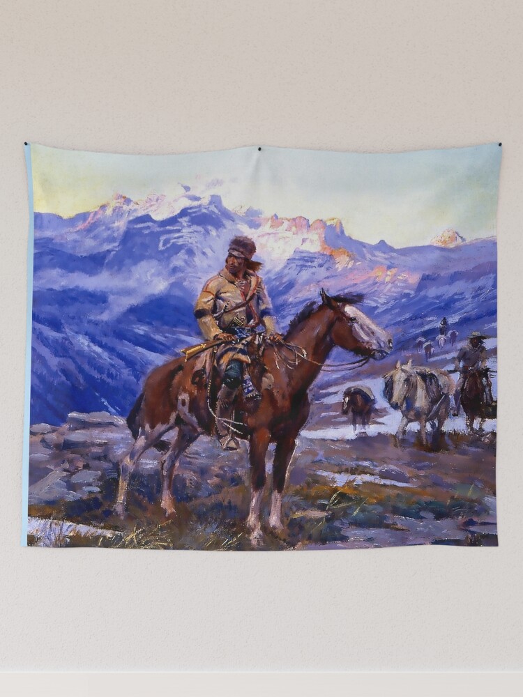 “The Free Trappers” by Charles M Russell Tapestry for Sale by PatricianneK