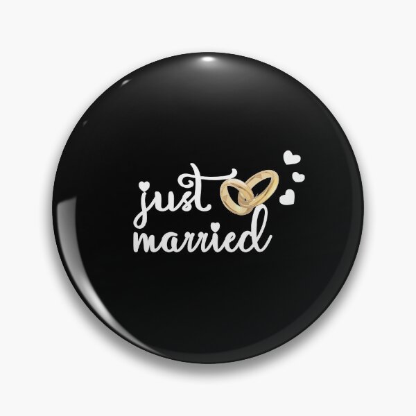 Item preview, Just Married Wedding Rings Heart Design designed and sold by luvmhykdesigns.
