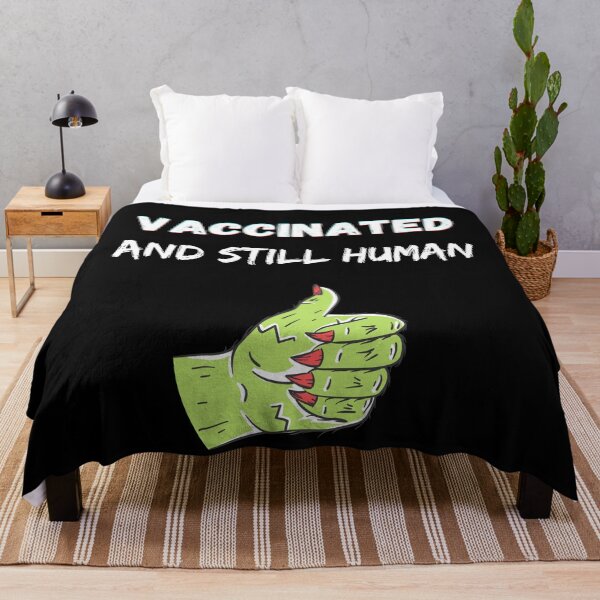 Item preview, Just Vaccinated 2021 Immunity Vaccination-Cool Funny Zombie Hand, Rock On designed and sold by WW-Designz.