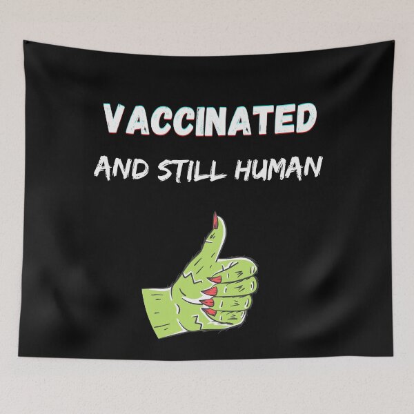 Item preview, Just Vaccinated 2021 Immunity Vaccination-Cool Funny Zombie Hand, Rock On designed and sold by WW-Designz.