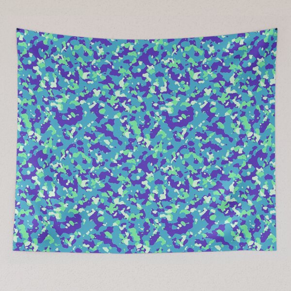 Item preview, Abstract bright blue green pattern  designed and sold by Bottums.