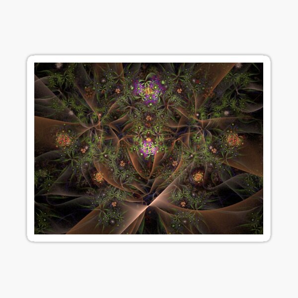 fractal flowers Sticker