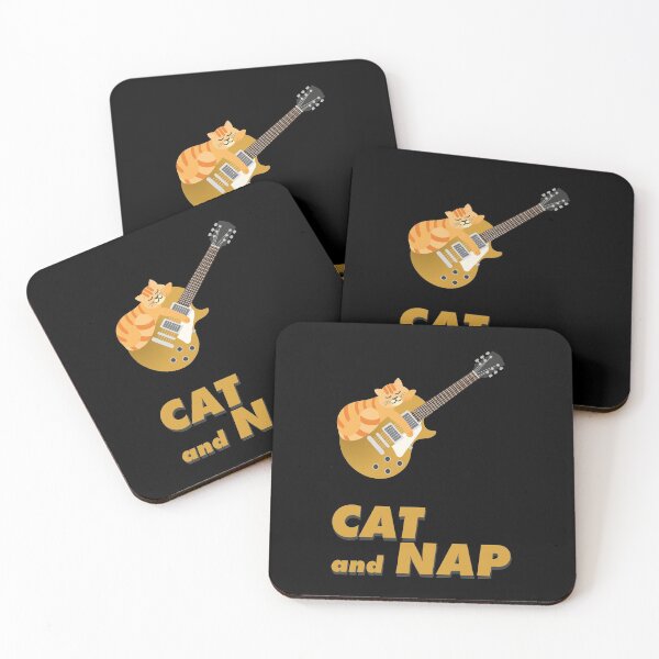 Item preview, Relaxed Cat on Rock Guitar | Tabby | Catnap designed and sold by Fluffy-Vectors.