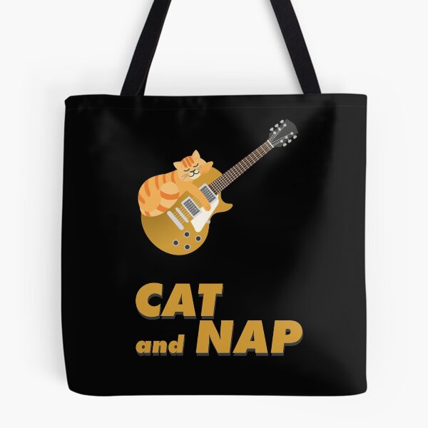 Item preview, Relaxed Cat on Rock Guitar | Tabby | Catnap designed and sold by Fluffy-Vectors.
