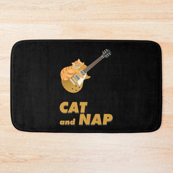 Item preview, Relaxed Cat on Rock Guitar | Tabby | Catnap designed and sold by Fluffy-Vectors.