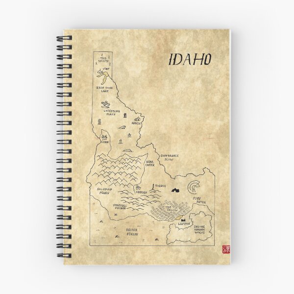 Item preview, Idaho as a fantasy map designed and sold by aldayuan.