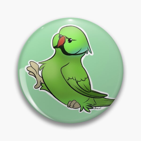 Item preview, Ring-necked Parakeet green designed and sold by Suvillyon.