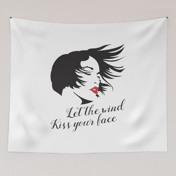 Item preview, Let The Wind Kiss Your Face Silhouette Wtih Red Lipstick designed and sold by crazycollective.