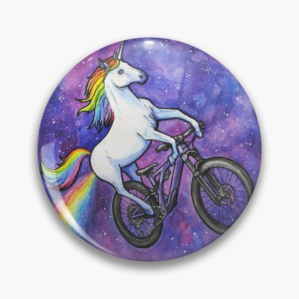 Item preview, Space Unicorn on Bike Riding Rainbow designed and sold by Olga Shvartsur.