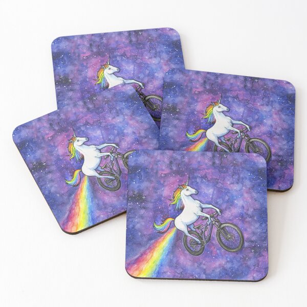 Item preview, Space Unicorn on Bike Riding Rainbow designed and sold by Olga Shvartsur.