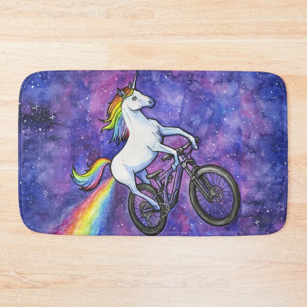 Item preview, Space Unicorn on Bike Riding Rainbow designed and sold by Olga Shvartsur.