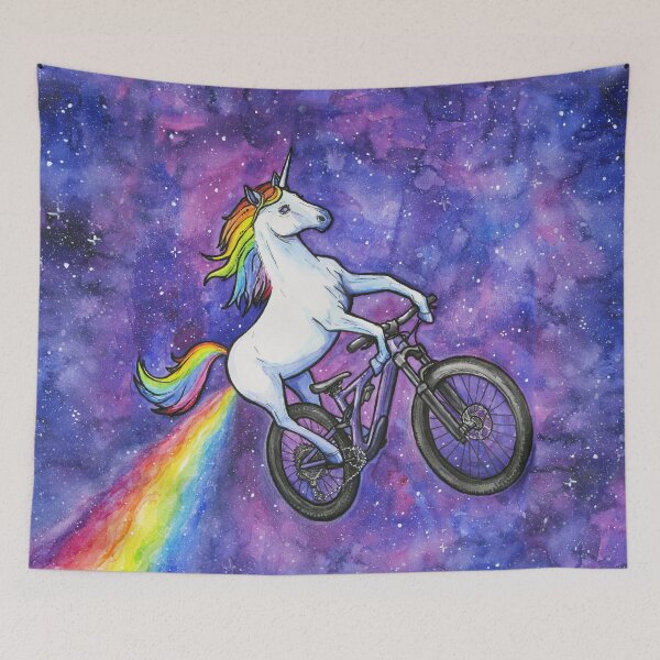 Item preview, Space Unicorn on Bike Riding Rainbow designed and sold by Olga Shvartsur.