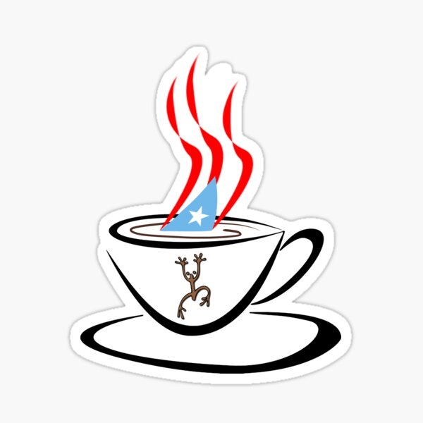 Item preview, Puerto Rico Aroma Flag and Coquí Taíno Coffee Lover designed and sold by SoLunAgua ..