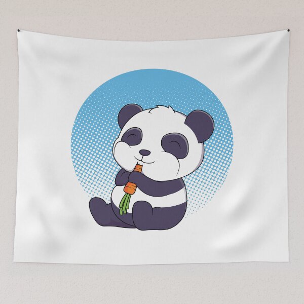Item preview, Panda bear eating a carrot cute bear animal designed and sold by GOOD-TIME.