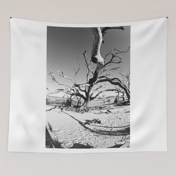 Item preview, Jekyll Island Driftwood and Sand Vertical en blanco y negro designed and sold by LisaWootenPhoto.