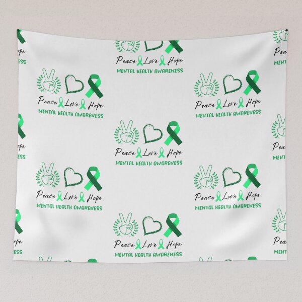 Item preview, Peace Love Mental Health Awareness designed and sold by SportyDogShop.