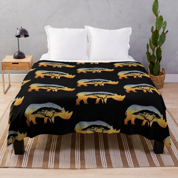 Artikelvorschau, Sunset Rhino - Schwarzes Nashorn entworfen und verkauft von ArtByBreah.